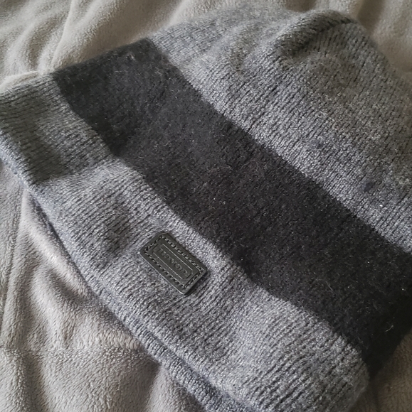 Coach Other - Coach gray and black knit hat